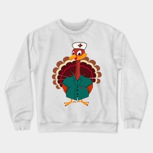 Cute Turkey Nurse Gift Crewneck Sweatshirt